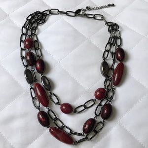 Red and black necklace